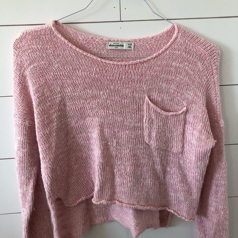 Pink Cropped Sweater